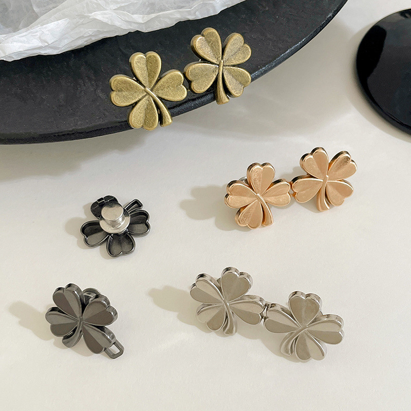 Botón de cintura de flores, botón de cintura de pantalones, botón de botón de jeans, botón de ajuste fijo