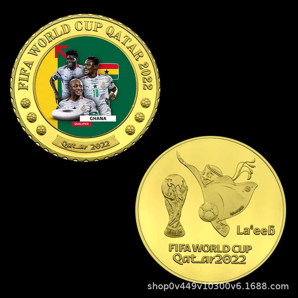 Monedas conmemorativas de la Copa del Mundo de Qatar 2022 32 estilos Monedas por mayor de varios países Colección de fans de fútbol