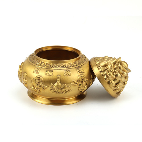 Manufacturer wholesale brass five-way God of Wealth cornucopia housewarming gifts office shop crafts ornaments