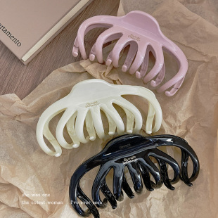 Large Creamy Hair Clip Women's Elegant Hair Clip Headwear New Pumpkin Clip