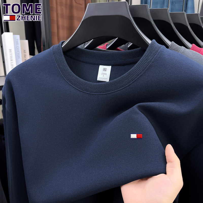 Authentic American Tommy Spring New Men's Long-Sleeved T-Shirt Loose Round Neck Unisex Sweatshirt Casual Top Authentic American Tommy Spring New Men's Long-Sleeved T-Shirt Loose Round Neck Unisex Sweatshirt Casual Top