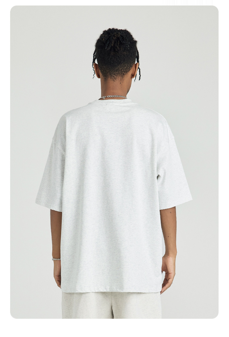 287g Weight Short Sleeve Sleeve Length Pullovers Placket Type Drop Sleeve Sleeve Type Cotton Fabric Type Long Top Length T-shirt Tops Type Daily Occasion Round Neck Neckline Breathable Function Loose Fit Type Solid Color Pattern Summer Season Men's Gender Casual Style Wholesale Men's Casual Solid Color Short Sleeve Men's Tops 24
