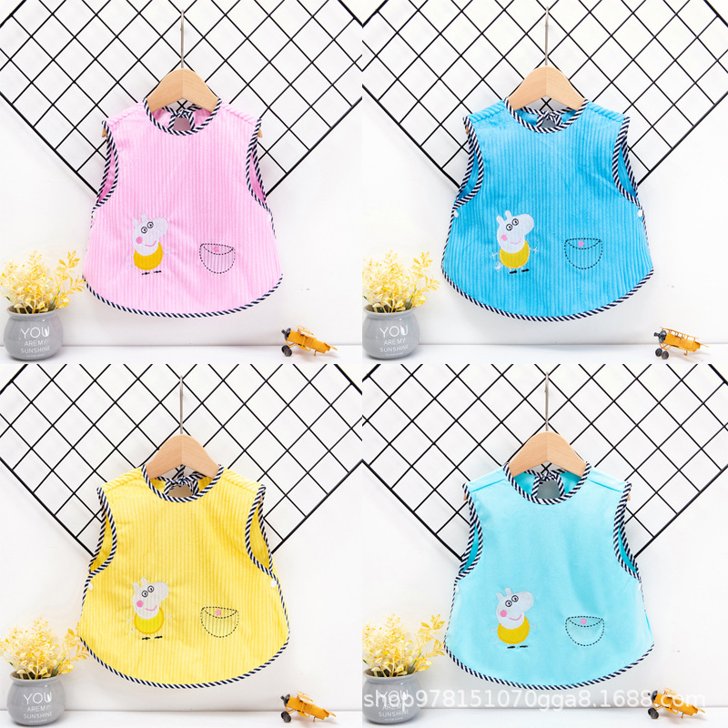 Waterproof velvet children's bib for men and women girl's sleevless…