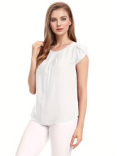 J 21291 Pure Color Round Neck Shirt ��ɫ������� ŷ���羳