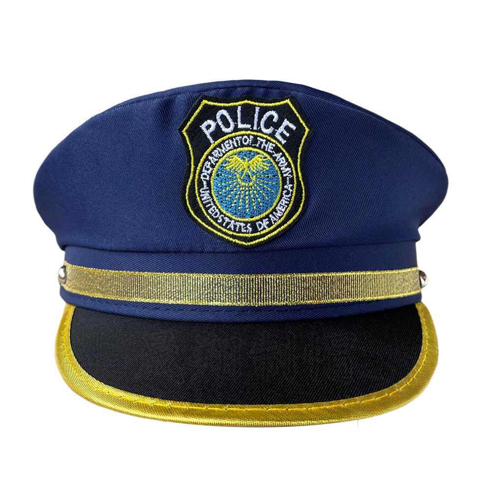 Children's Police Hat Uniform Role-Playing Performance Costume Boy Police Officer Game Performance Halloween Costume Props