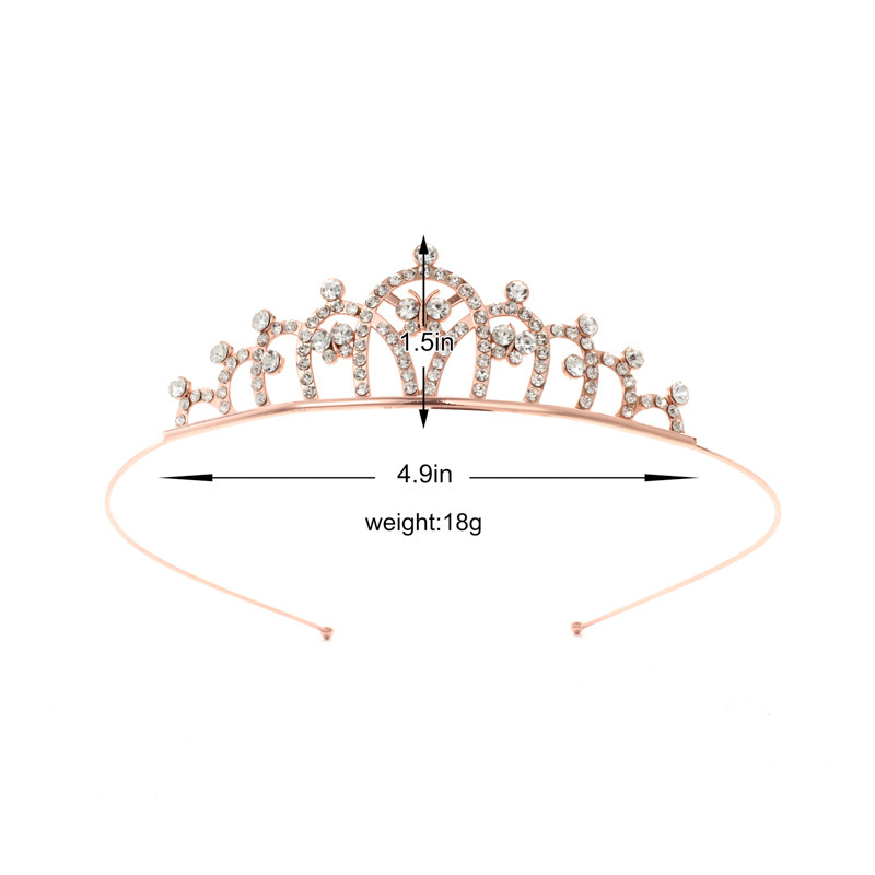 Diadema con Corona de Princesa Infantil de Metal Galvanizado para Cumpleaños y Fiestas image 33