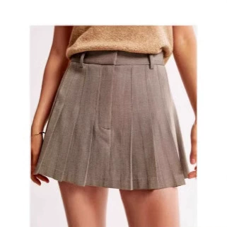 Осенняя и зимняя новая тонкая плиссированная юбка с высокой талией