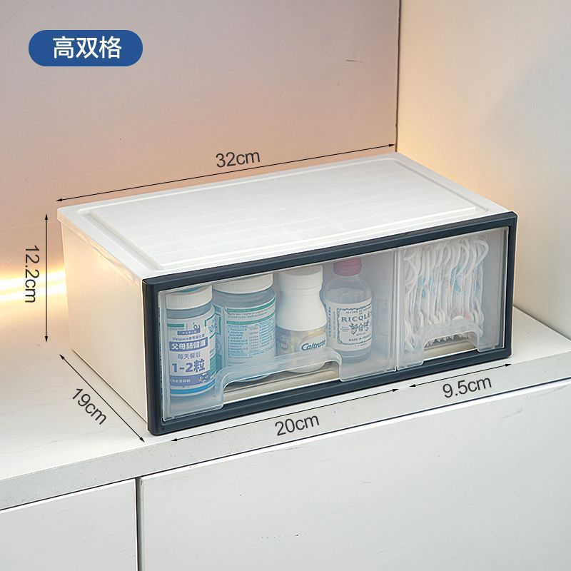 家用药箱家庭装大号抽屉式常用药品收纳盒多层大容量透明分类药柜|undefined