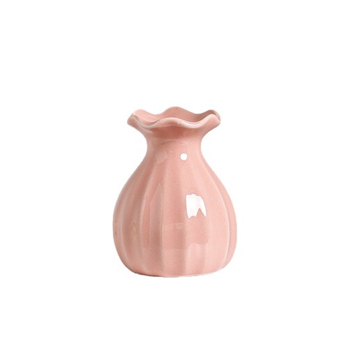 Longli Porcelain Classic Ceramic Aroma Diffuser Creative Mini Ceramic Vase Ornament Decor Hydroponic Fresh Flowers Small Flower Vase with Lotus Mouth