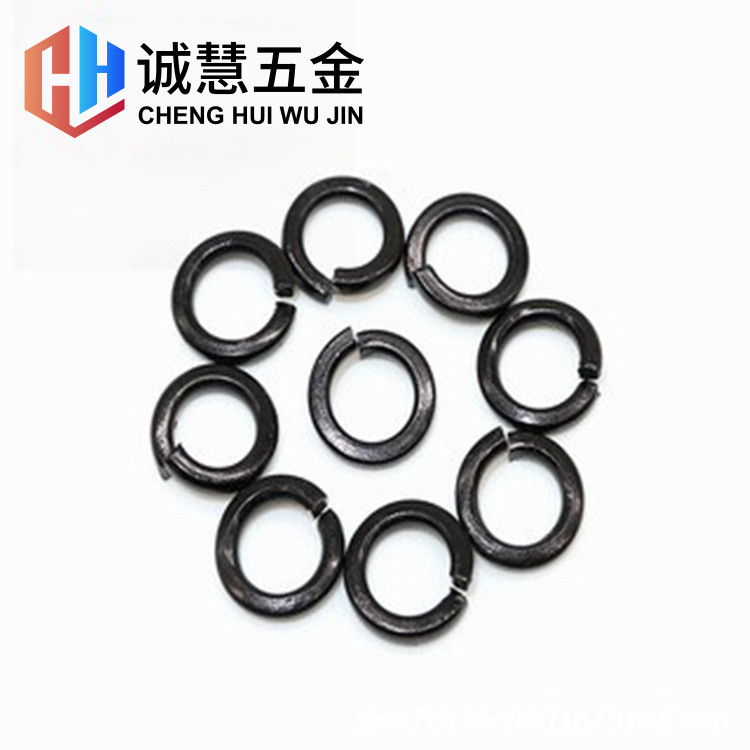 8.8级高强度加硬黑色弹垫GB93弹簧垫圈M3M4M5M6M8M10M12M14M16M20