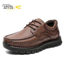 德国骆驼动感新款男鞋头层牛皮休闲皮鞋商务真皮软底爸爸耐磨防滑