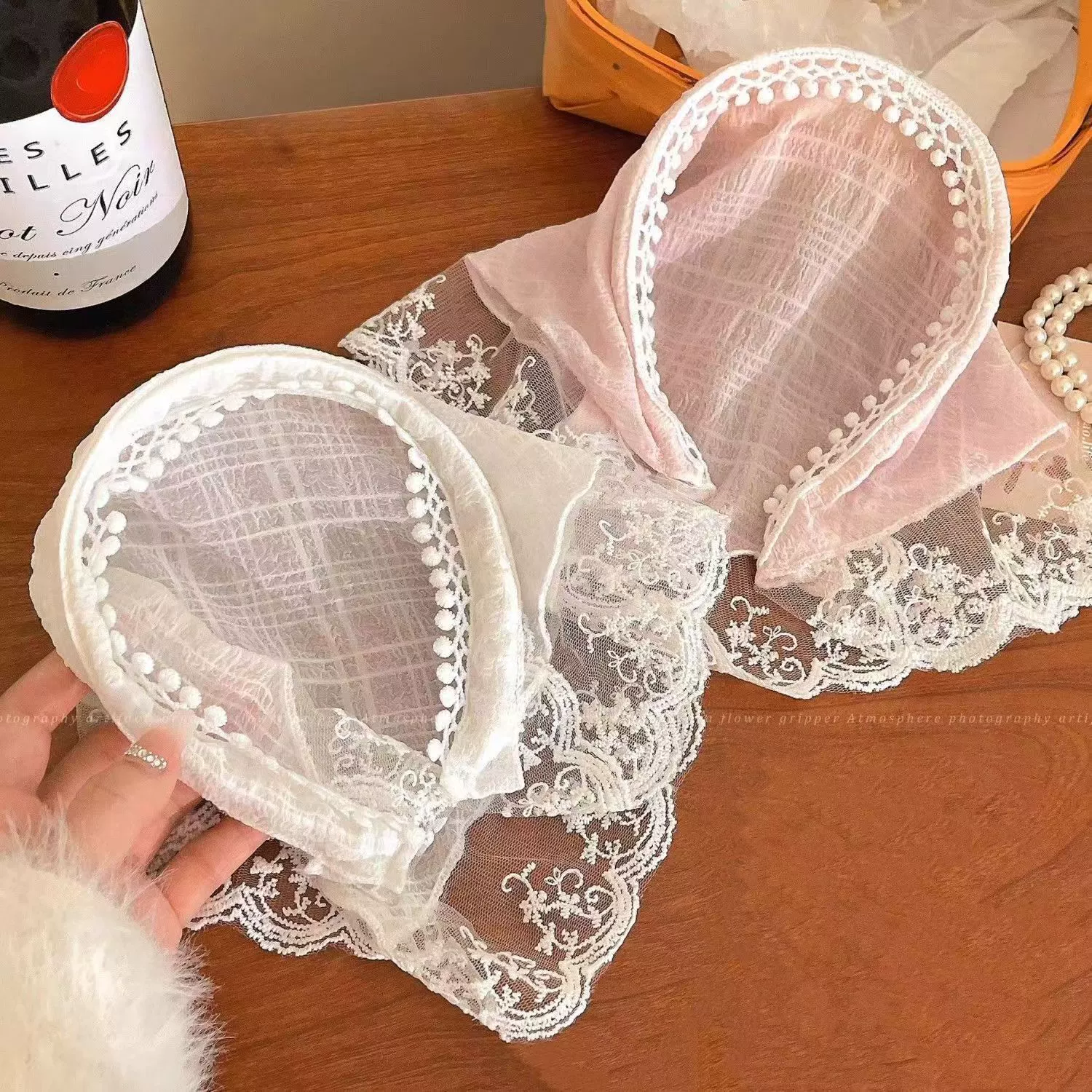  Lace scarf, headband, french style 