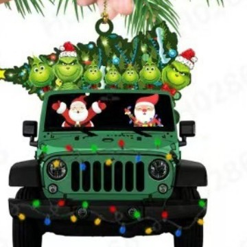 Nuevos productos transfronterizos creativos libros de navidad colgantes de automóviles decoración acrílica navideña decoraciones para el hogar