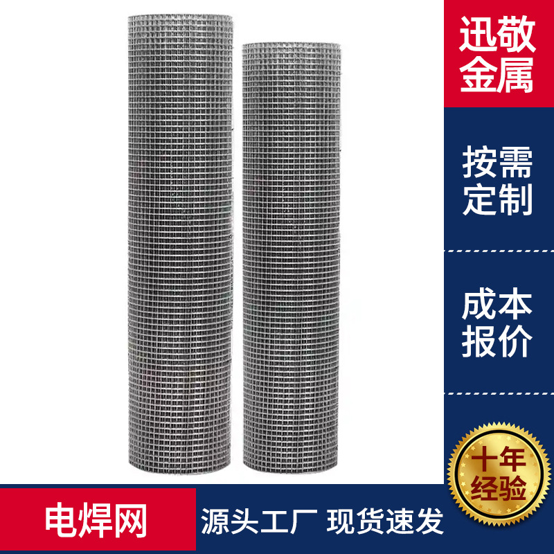 现货镀锌电焊网卷冷热镀锌网小孔加粗方格网片隔离围栏防护铁丝网