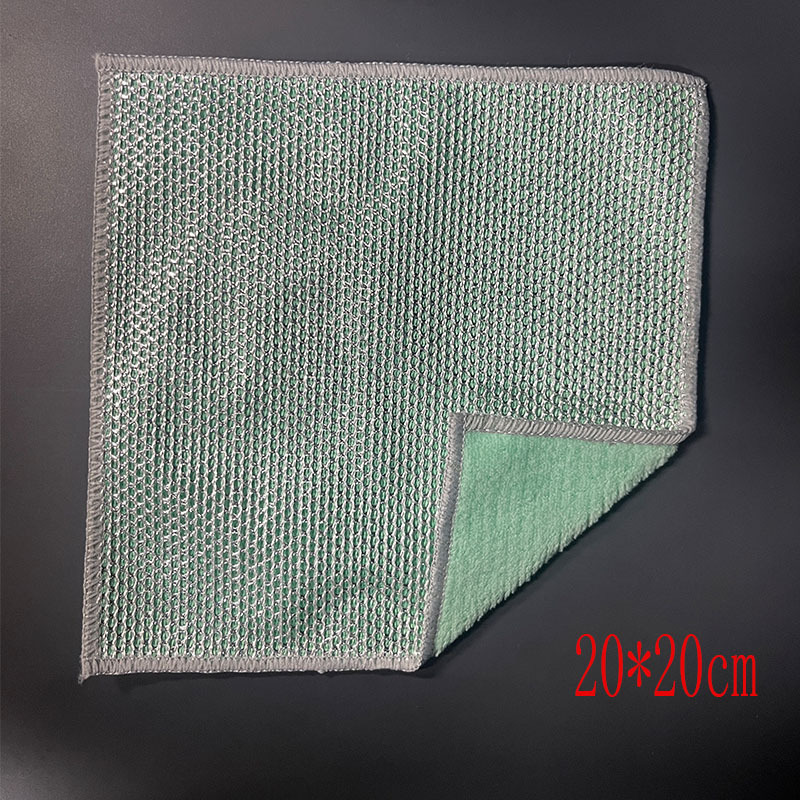 풀 폴리에스터 싱글 + 실버 와이어 걸레	20*20cm 녹색