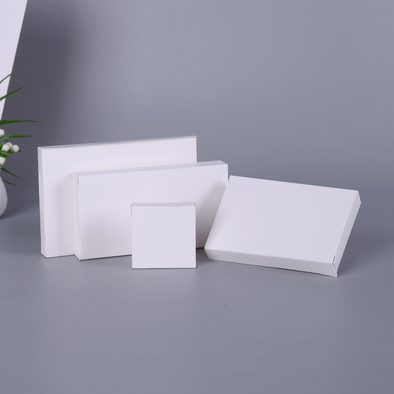 10-11cm350克双插口包装盒印刷LOGO白卡纸盒礼品盒折叠纸盒