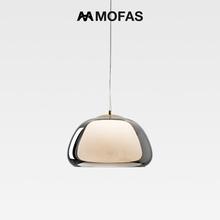MOFAS丹麦奶油风餐厅果冻灯北欧简约床头吧台过道创意玻璃小吊灯