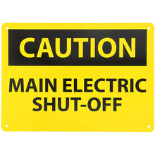 小心主電氣切斷標志生產標識警告標牌鋁合金警示牌工廠直銷美國