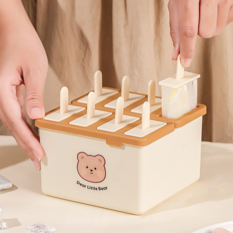 Ice Cream Mold Food Grade with Lid Household Popsicle Grinding Tool Frozen Popsicle Mold Homemade Popsicle Ice Cream Tool