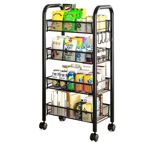 Kitchen shelf rack, floor-standing multi-layer household microwave shelf, vegetable storage rack, oven rack, storage rack with wheels