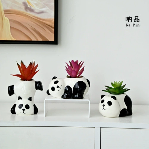 Креативный цветочный горшок Napin Panda для экспорта, керамический горшок для суккулентов, декор для дома
