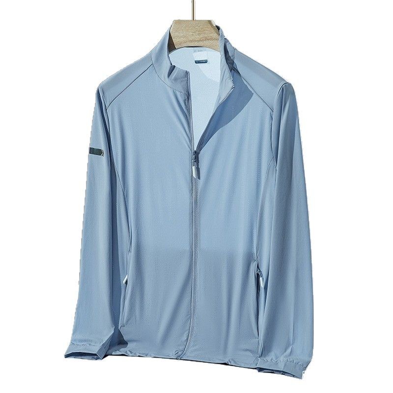 Sun Protection Clothing for Men and Women, Summer Anti-Uv Ice Silk Sun Protection Clothing, Breathable Skin Clothing, Jacket, Windbreaker, Two-Open Cross-Border