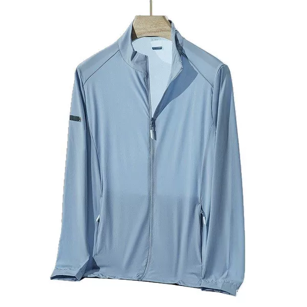 Sun Protection Clothing for Men and Women, Summer Anti-Uv Ice Silk Sun Protection Clothing, Breathable Skin Clothing, Jacket, Windbreaker, Two-Open Cross-Border