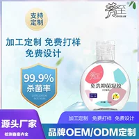 Производитель 30 мл дезинфицирующий и антибактериальный дезинфицирующий гель без мытья, мини-версия 75 градусов, быстросохнущий портативный спиртовой гель без мытья
