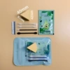 Triangular makeup remover, pack, 6 pieces, color