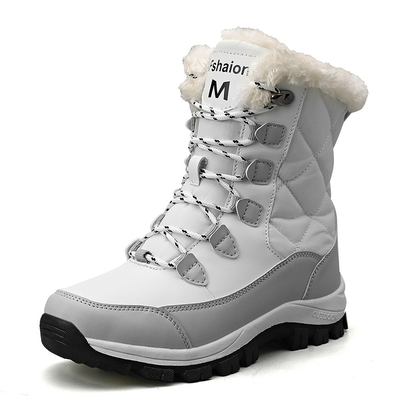 Botas de algodón de invierno para mujeres al aire libre más vello grueso calentamiento botas de nieve de comercio exterior zapatos de mujer de tamaño grande image 8