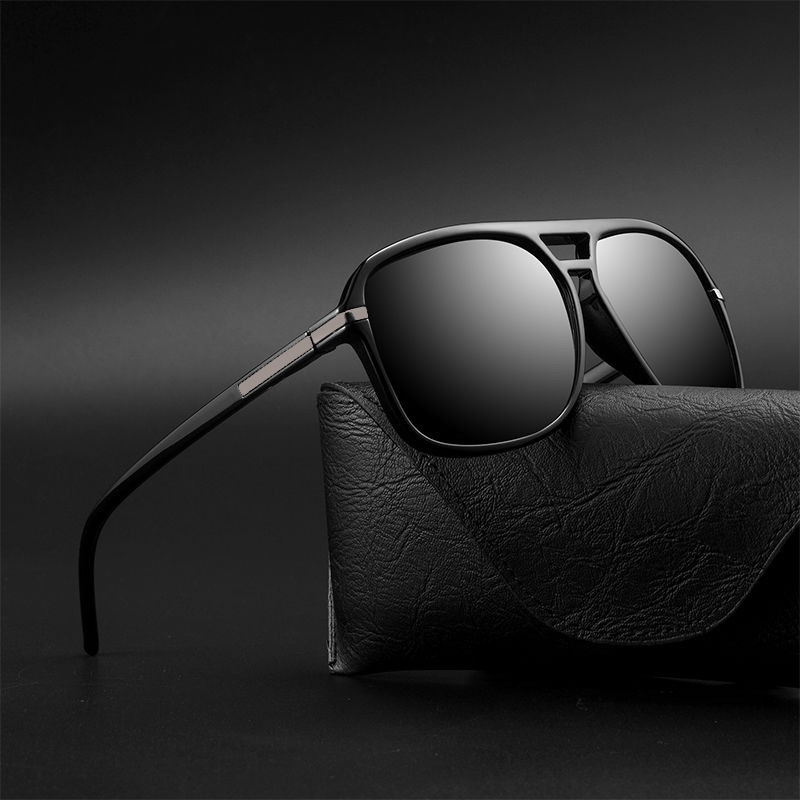 European and American Sunglasses, Fashionable Sunglasses for Men, Polarized Glasses for Driving, Black Frame Fishing Glasses Frame A523, Anti-Uv400 European and American Sunglasses, Fashionable Sunglasses for Men, Polarized Glasses for Driving, Black Frame Fishing Glasses Frame A523, Anti-Uv400