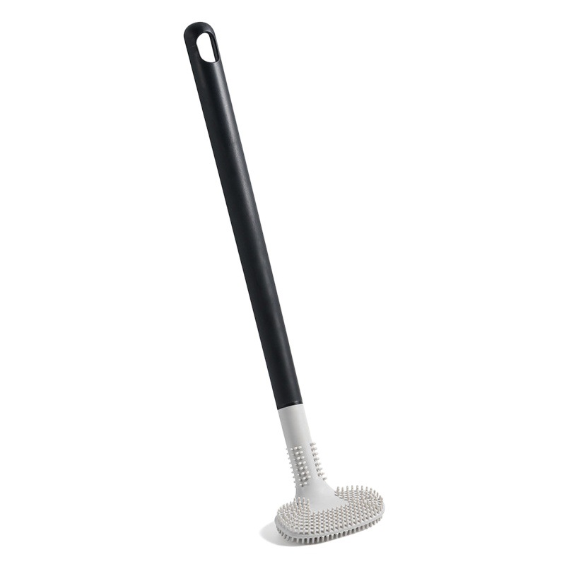 [Internet Celebrity mango largo cepillo de baño de piel suave] cepillo de limpieza de inodoro silicona ángulo no muerto colgante de pared cepillo de limpieza de inodoro