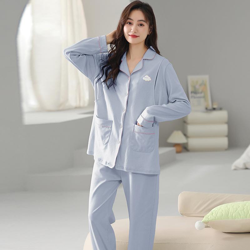 순면 100%, 산모 잠옷, 순면 100% 산후 가디건, 요양원복, 수유복, 수감센터