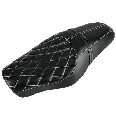 Thickeneded Double Seat, Motorcycle cushion - half-rhombus-black