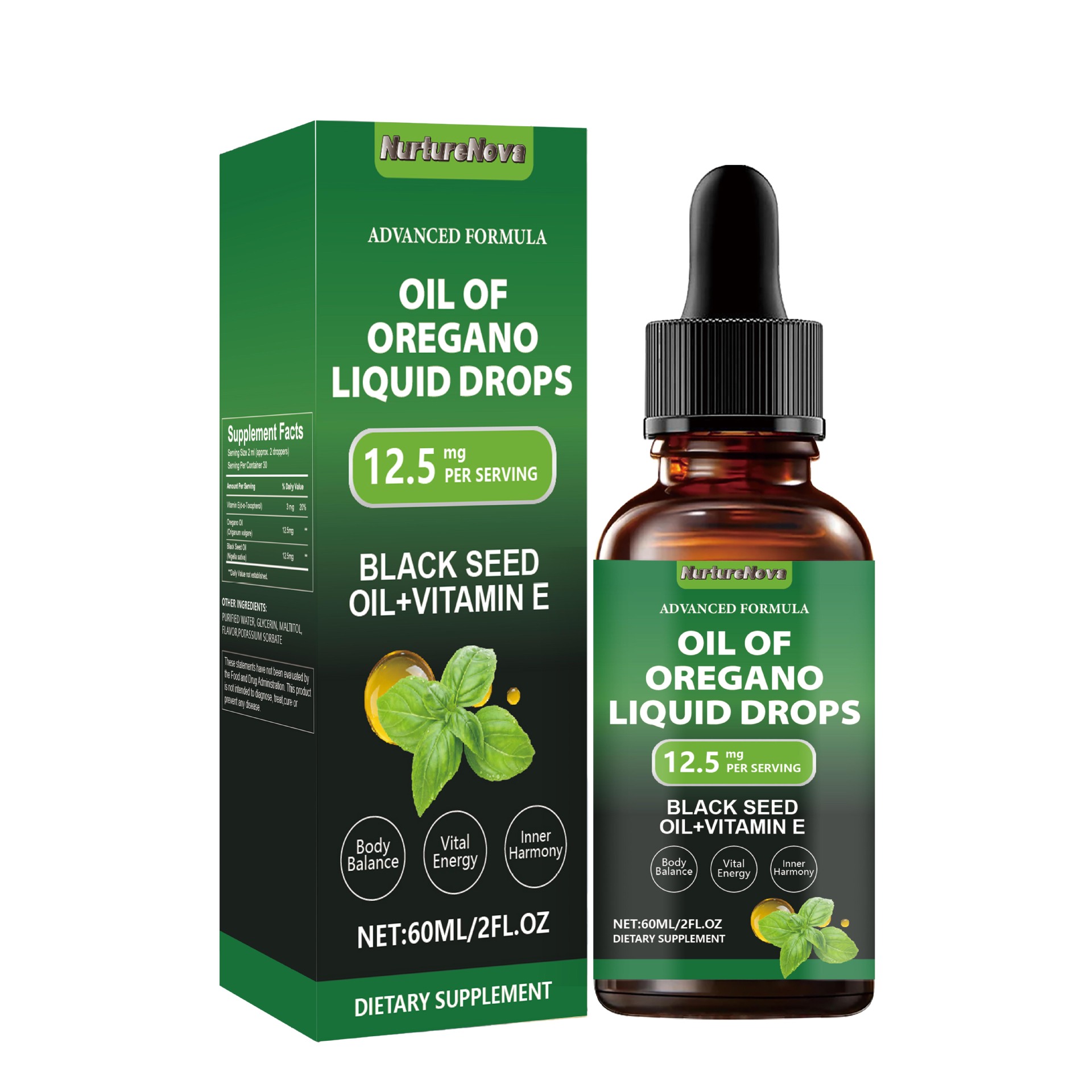 外贸出口牛至油液体滴剂oil of oregano liouid liquid 60ml可O E
