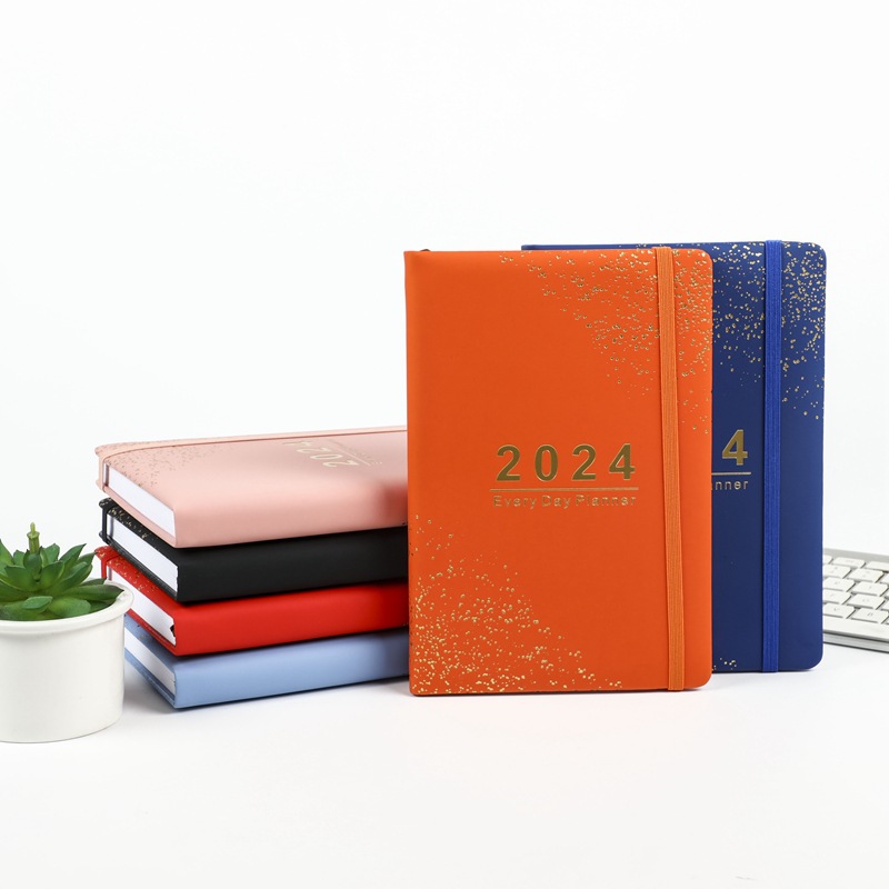 1 Piece Solid Color Learning Pu Leather Paper Novelty Notebook display picture 1