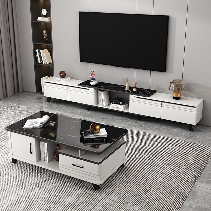 Special Offer Coffee Table Living Room Home Light Luxury Simple Modern Small Apartment Tea Table Tempered Glass Coffee Table TV Cabinet Combination