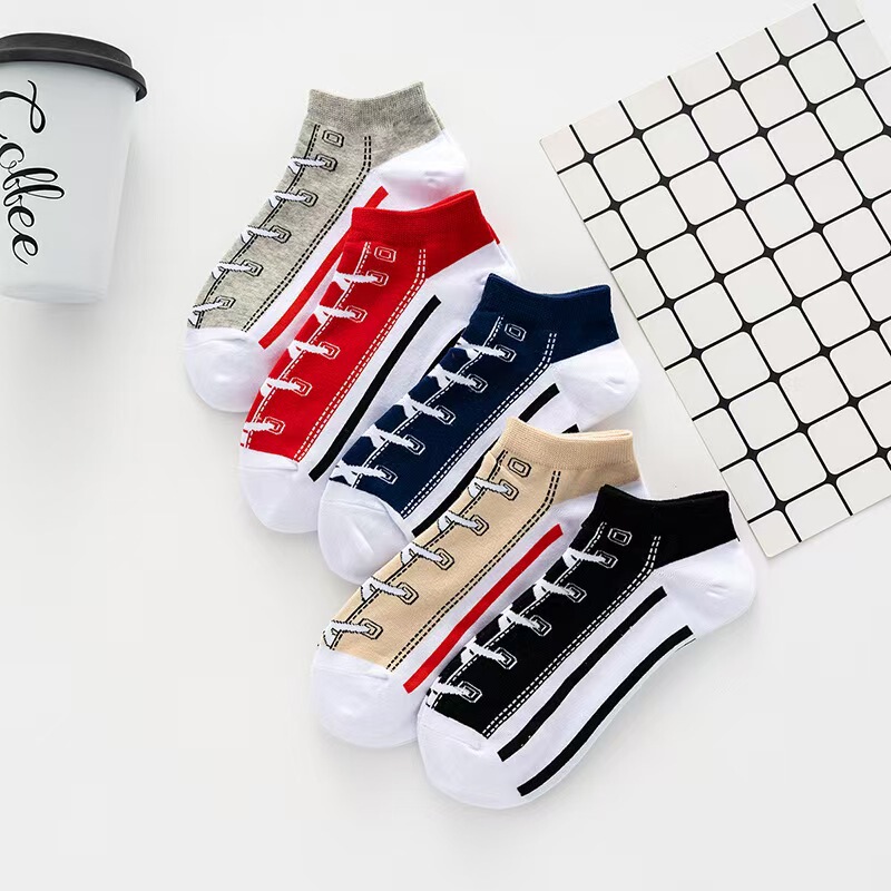 Canvas Shoes Socks Summer New Breathable Canvas Shoes College Style Trendy Brand Stylish Creative Funny Fun Socks Couple