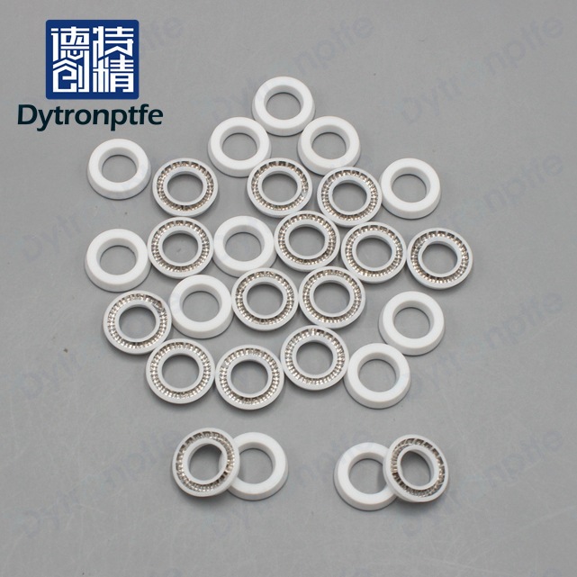 德创 聚四氟乙烯弹簧密封圈 PTFE泛塞封 四氟改性唇形密封件 轴封