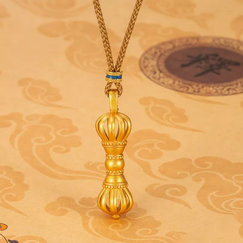 直播爆款古法工艺毛衣链金刚杵项链招财纳福情侣男女同款项链吊坠