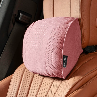 Suitable for Maybach, Mercedes-Benz, Toyota, Headrest - s-style-suede-sakura-pink-headrest-1-piece