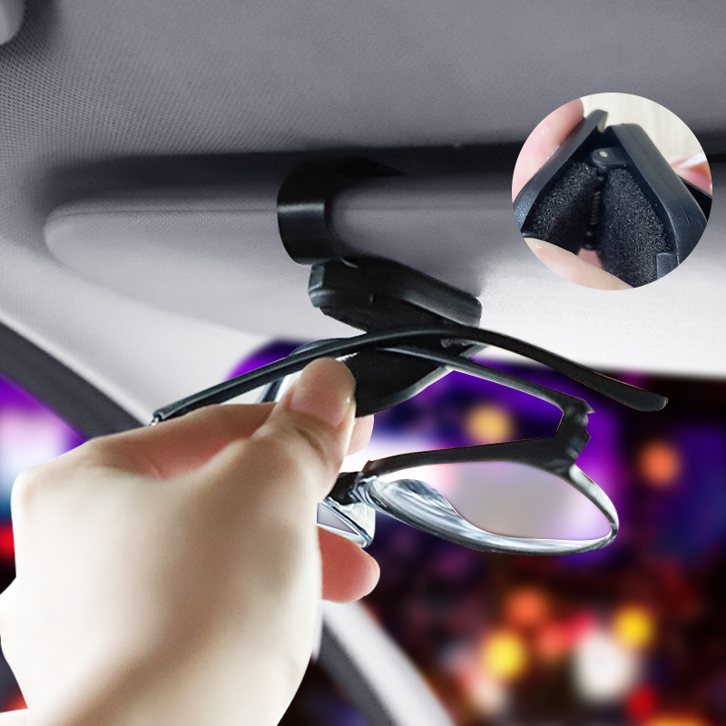 Cross-Border New Car Accessories: Rhinestone Car Document Holder, Car Sun Visor Sunglasses Holder, Receipt Holder, Interior Decoration