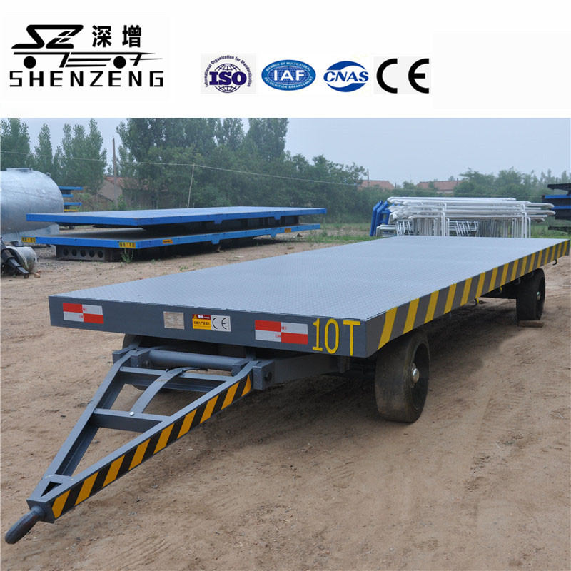 10平板挂车 场内中专运输平板拖车 重型平板拖车 工具车 牵引车