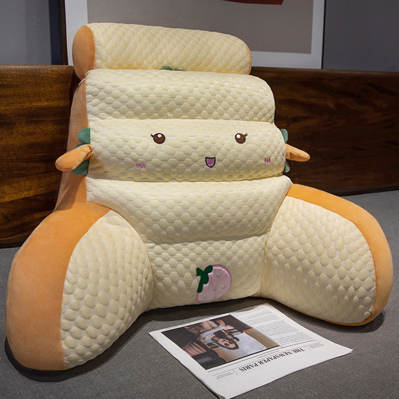 노란색 토스트 플랫 스타일 시원한 얼음 콩