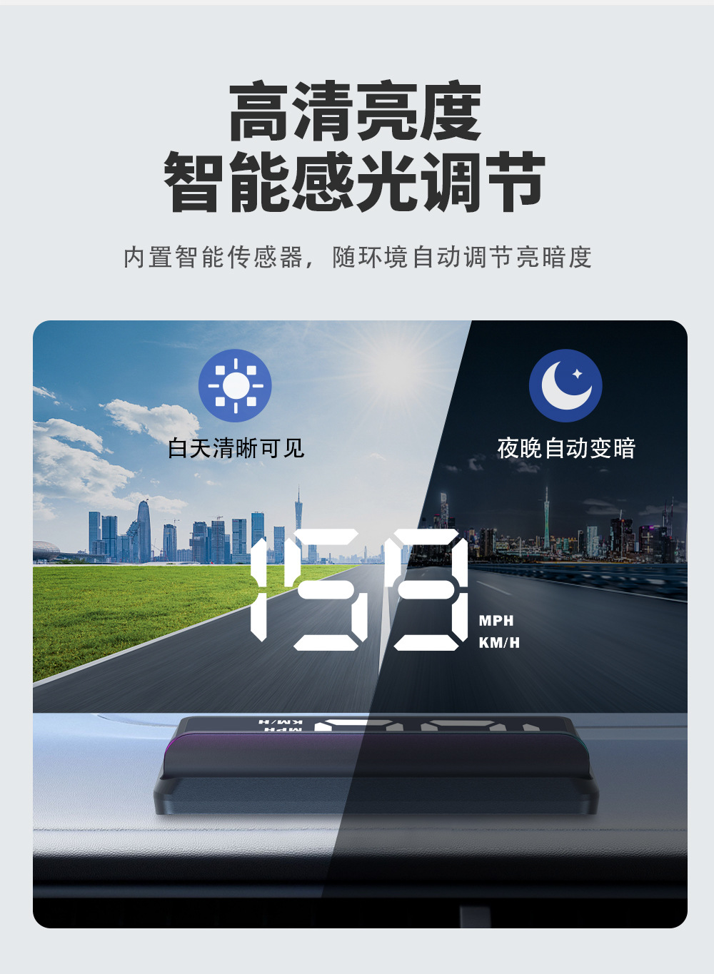 W2 Hd Projector Car Hud Head-Up Display Speed Adjustable Car Universal Beidou Gps Speed Display
