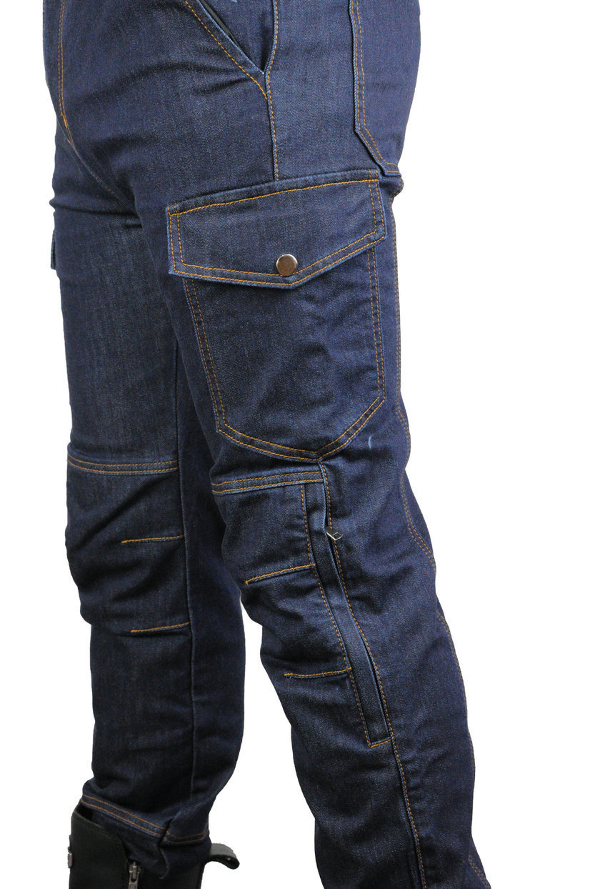 VOLERO K-4 motocicleta pantalones vaqueros de los hombres ocasionales de la motocicleta pantalones anti-caída equipo de protección alargado anti-desgarro