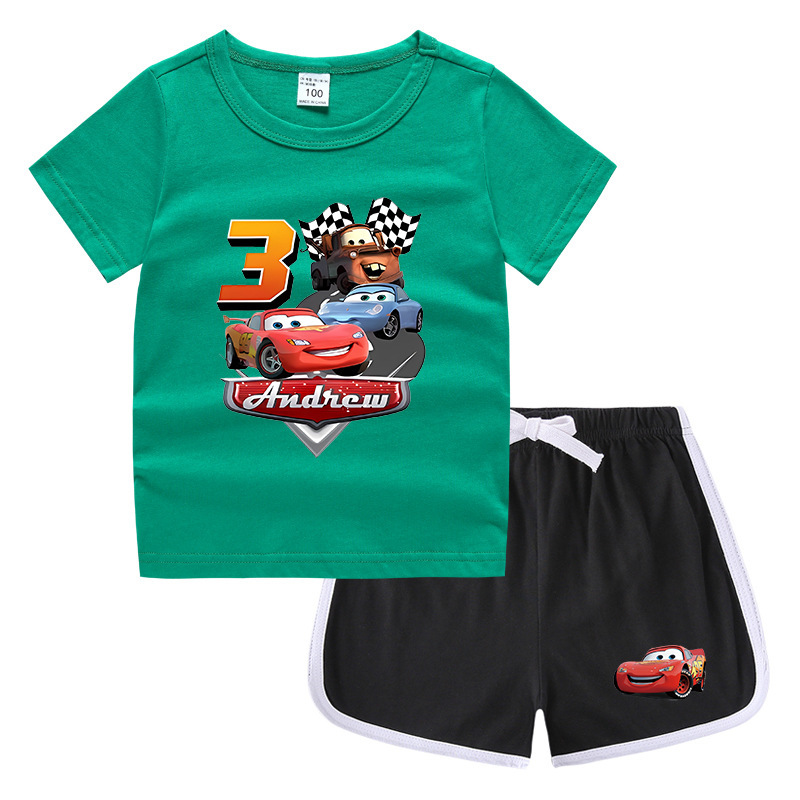 Summer Boys' Clothing Daughter's Round Neck T-Shirt Hot Pants Korean Style Casual Half-Sleeved Bottoming Shirt Sports Student Shorts Suit Summer Boys' Clothing Daughter's Round Neck T-Shirt Hot Pants Korean Style Casual Half-Sleeved Bottoming Shirt Sports Student Shorts Suit