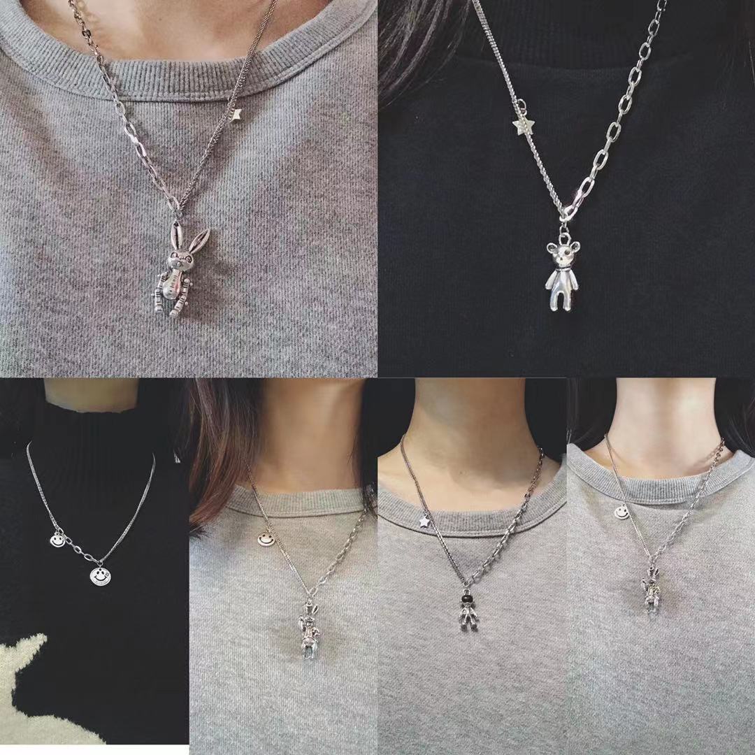 New Korean Titanium Steel T-shirt, Sweater Chain, Hiphop, Bounce, Men's and Women's Accessories, Mechanical Rabbit Short_voghion.com