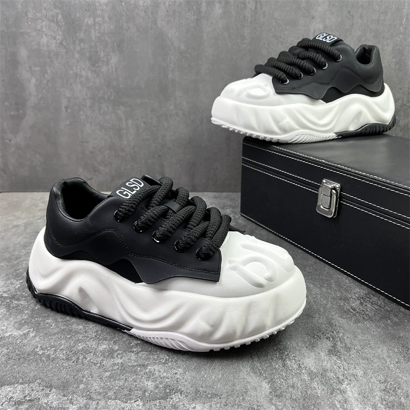 Новая обувь на мягкой подошве в китайском стиле для верхней одежды, спортивная повседневная обувь, мужская обувь 2025, универсальные весенние новые модные кроссовки на толстой подошве