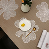 PVC hollow design three -leaf grass dining table cushion anti -insulation dining table decoration cushion European -style hot gold meal cushion